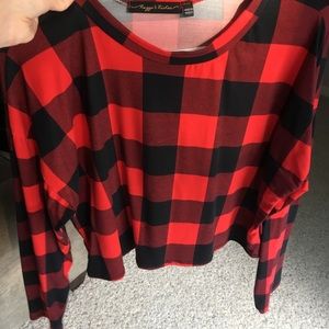 Red and black plaid long sleeve